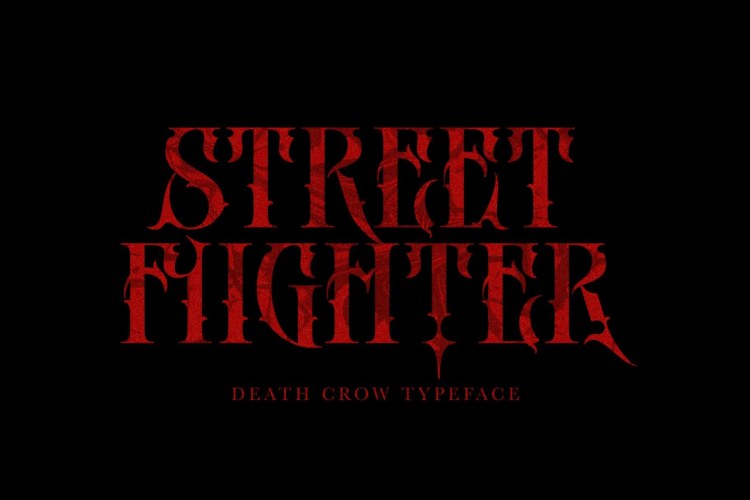 Death Crow Font free download preview 1 – Display Fonts font