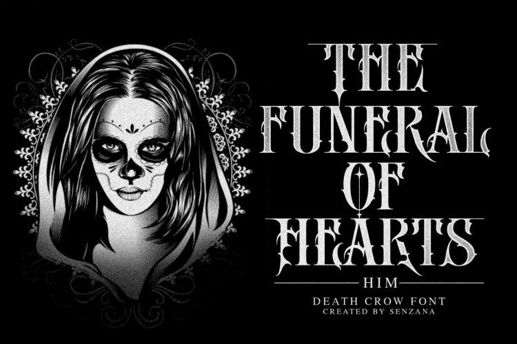 Death Crow Font free download preview 2 – Display Fonts font
