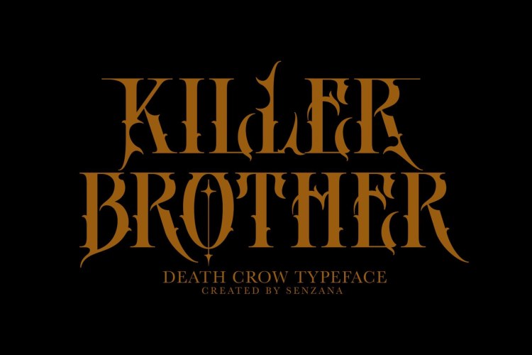 Death Crow Font free download preview 3 – Display Fonts font