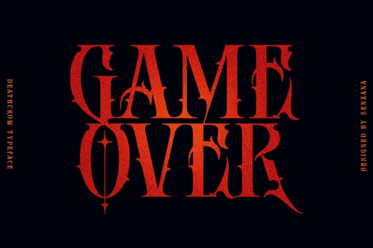 Death Crow Font free download preview 6 – Display Fonts font