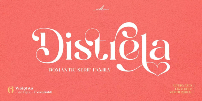 Distrela Font free download – Serif Fonts font preview