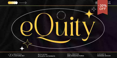 EQuity Font free download – Modern font preview