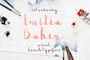 Emilia Baker Font free download – Sans Serif Fonts font preview