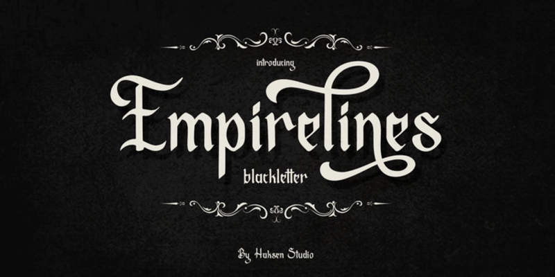Empirelines Font Family free download preview 10 – Display Fonts font