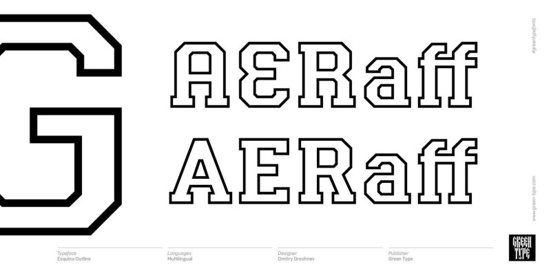 Esquina Outline Font Family free download preview 3 – Font Family font