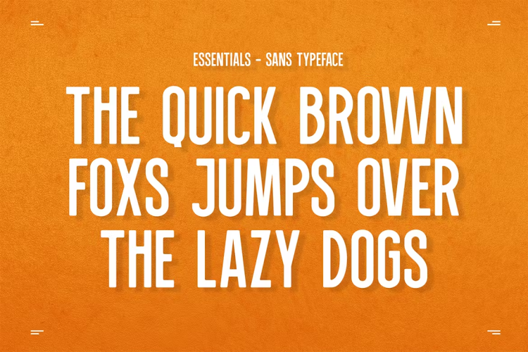 Essentials Font free download preview 2 – Sans Serif Fonts font