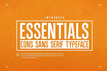 Essentials Font free download – Formal font preview