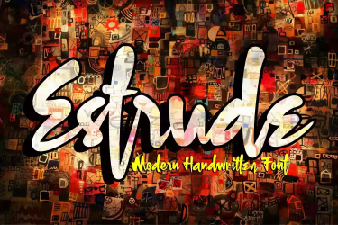 Estrude Font free download – Script And Handwritten font preview