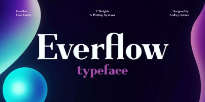 Everflow Font Family free download – Modern font preview