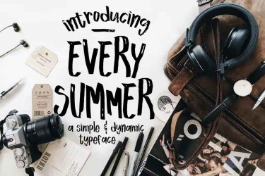 Every Summer Font free download – Script And Handwritten font preview