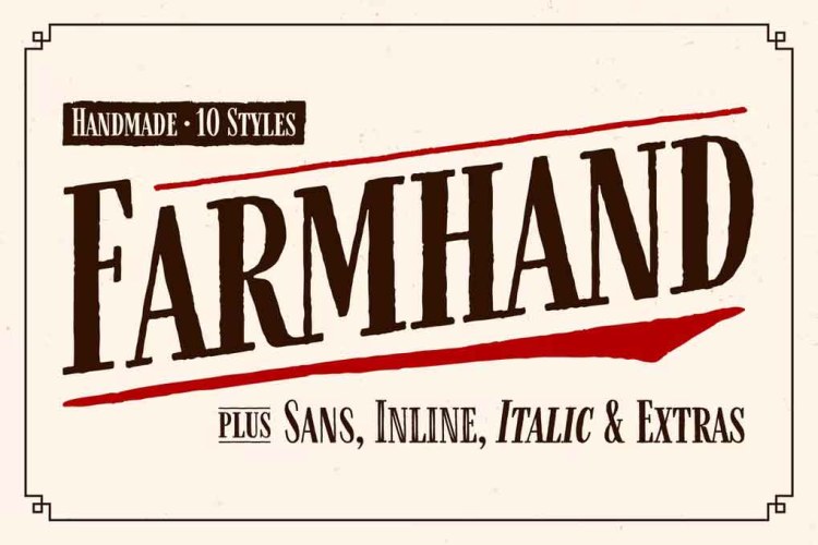 Farmhand Font Family free download preview 3 – Serif Fonts font