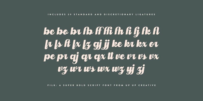 Filk Font free download preview 5 – Script And Handwritten font