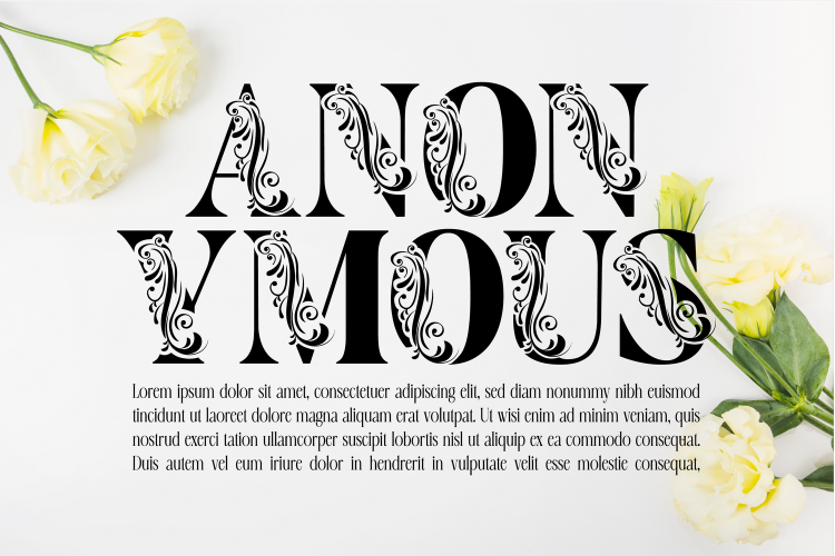 Flower Display Font free download preview 1 – Display Fonts font