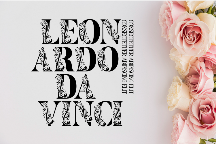 Flower Display Font free download preview 3 – Display Fonts font