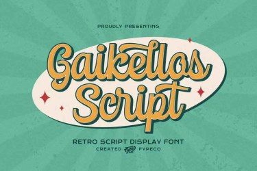 Gaikellos Script Font free download – Script And Handwritten font preview