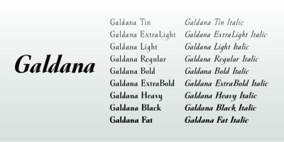 Galdana Font Family free download – Serif Fonts font preview