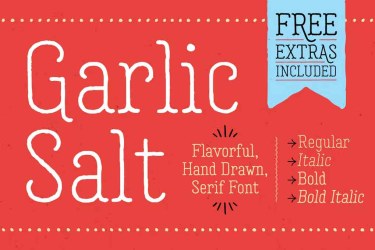 Garlic Salt Font Family free download – Modern font preview