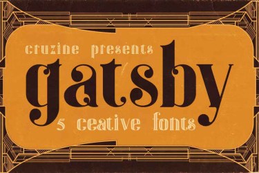 Gatsby ArtDeco Font free download – Serif Fonts font preview