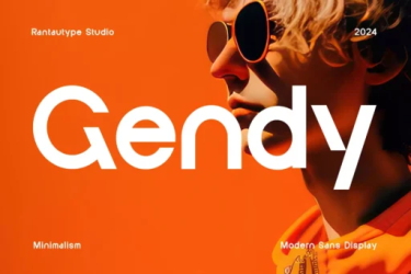 Gendy Font free download – Geometric font preview