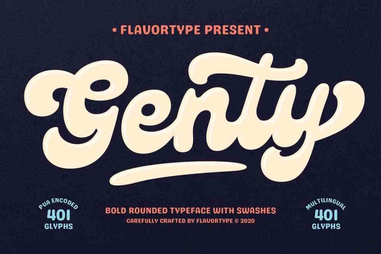 Genty Font free download preview 11 – Script And Handwritten font