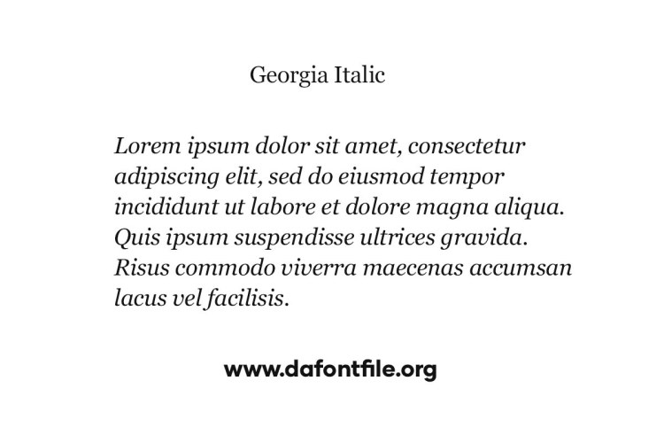 Georgia Font free download preview 2 – Serif Fonts font