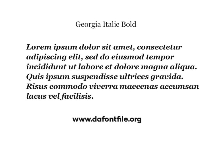 Georgia Font free download preview 4 – Serif Fonts font