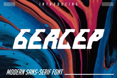 Gercep modern Font free download – Sans Serif Fonts font preview