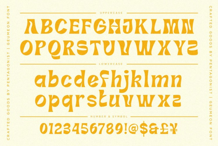 Geumeon – Groovy Display Font free download preview 5 – Display Fonts font