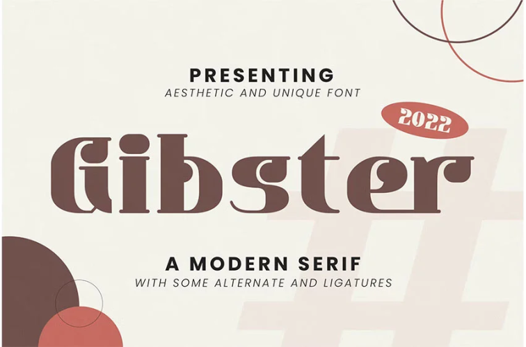 Gibster Font free download preview 5 – Modern Serif Font font