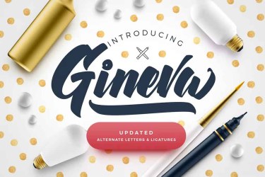 Gineva Script Font free download – Script And Handwritten font preview