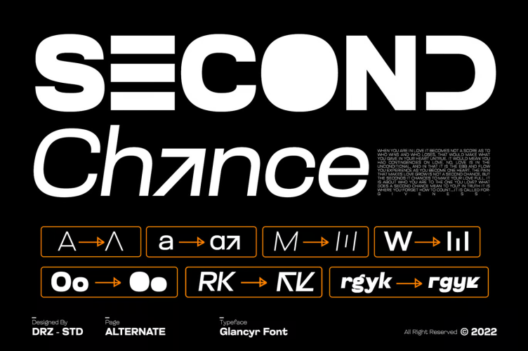 Glancyr Font free download preview 1 – Sans Serif Fonts font