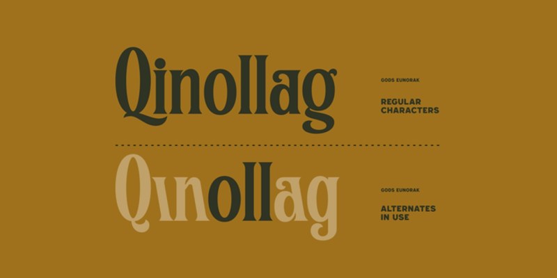 Gods Eunorak Font free download preview 3 – Display Fonts font