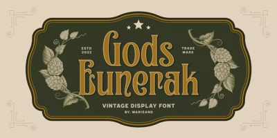 Gods Eunorak Font free download – Packaging font preview