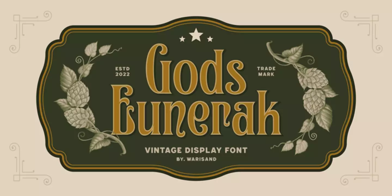 Gods Eunorak Font free download preview 5 – Display Fonts font