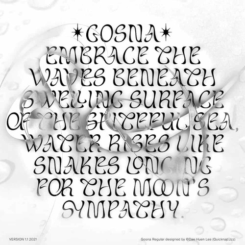 Gosna Font free download preview 7 – Display Fonts font