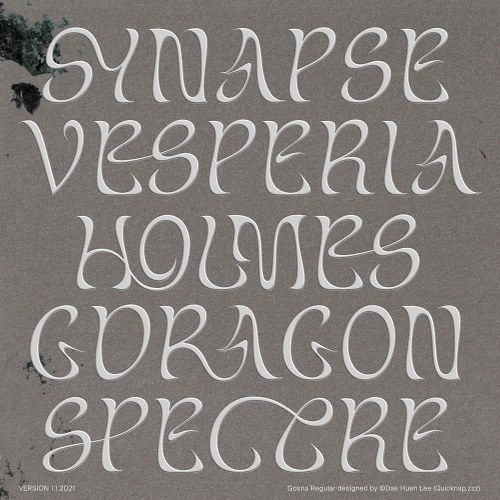Gosna Font free download preview 8 – Display Fonts font