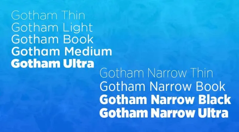 Gotham Font Family preview 1 – Typeface font sample