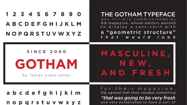 Gotham Font Family preview 3 – Typeface font sample