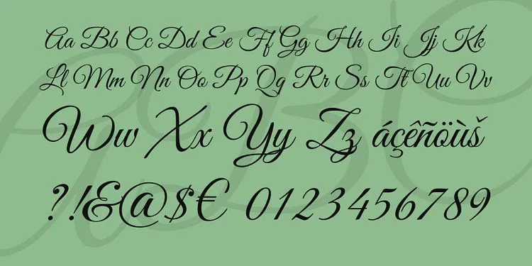Great Vibes Font free download preview 1 – Script And Handwritten font