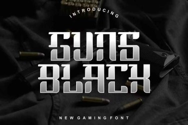 Guns Black Font free download – Guns Black Font font preview