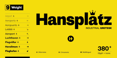 Hansplatz Grotesk Font Family free download – Geometric font preview
