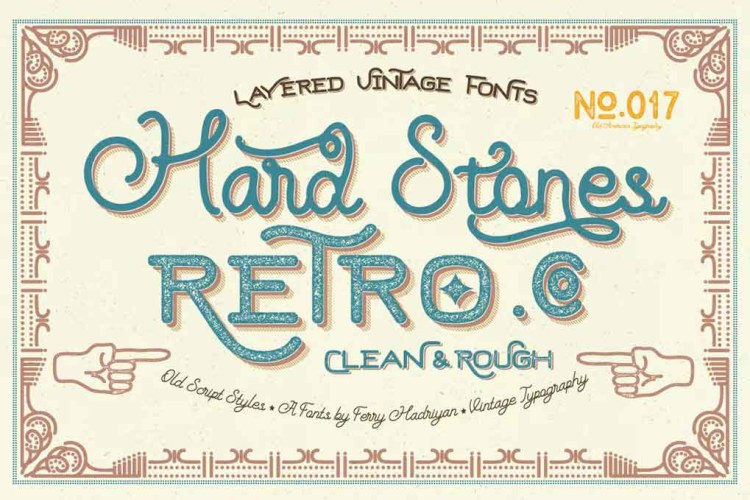 Hard Stones Family Font free download preview 4 – Serif Fonts font