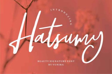 Hatsumy Beauty Signature Font free download – similar font preview