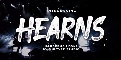 Hearns Font free download – Brush Fonts font preview