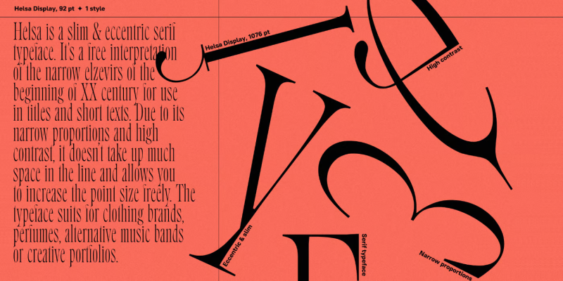 Helsa Display Font free download preview 1 – Serif Fonts font