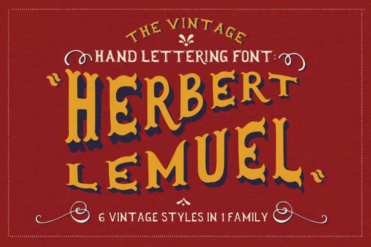 Herbert Lemuel Font free download preview 3 – Serif Fonts font