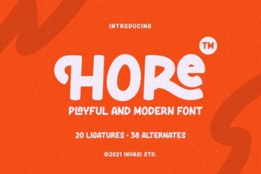 Hore Font free download – Formal font preview