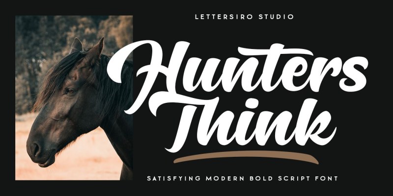 Hunters Think Font free download preview 7 – Script And Handwritten font