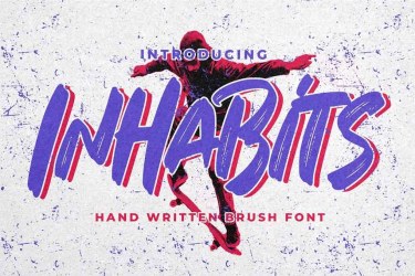 INHABITS Handwritten Brush Font free download – Creative font preview