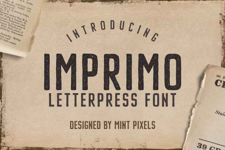 Imprimo Letterpress Font free download preview 4 – Sans Serif Fonts font